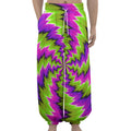 Green Vortex Moving Optical Illusion Lantern Pants
