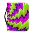 Green Vortex Moving Optical Illusion Leather Bible Cover