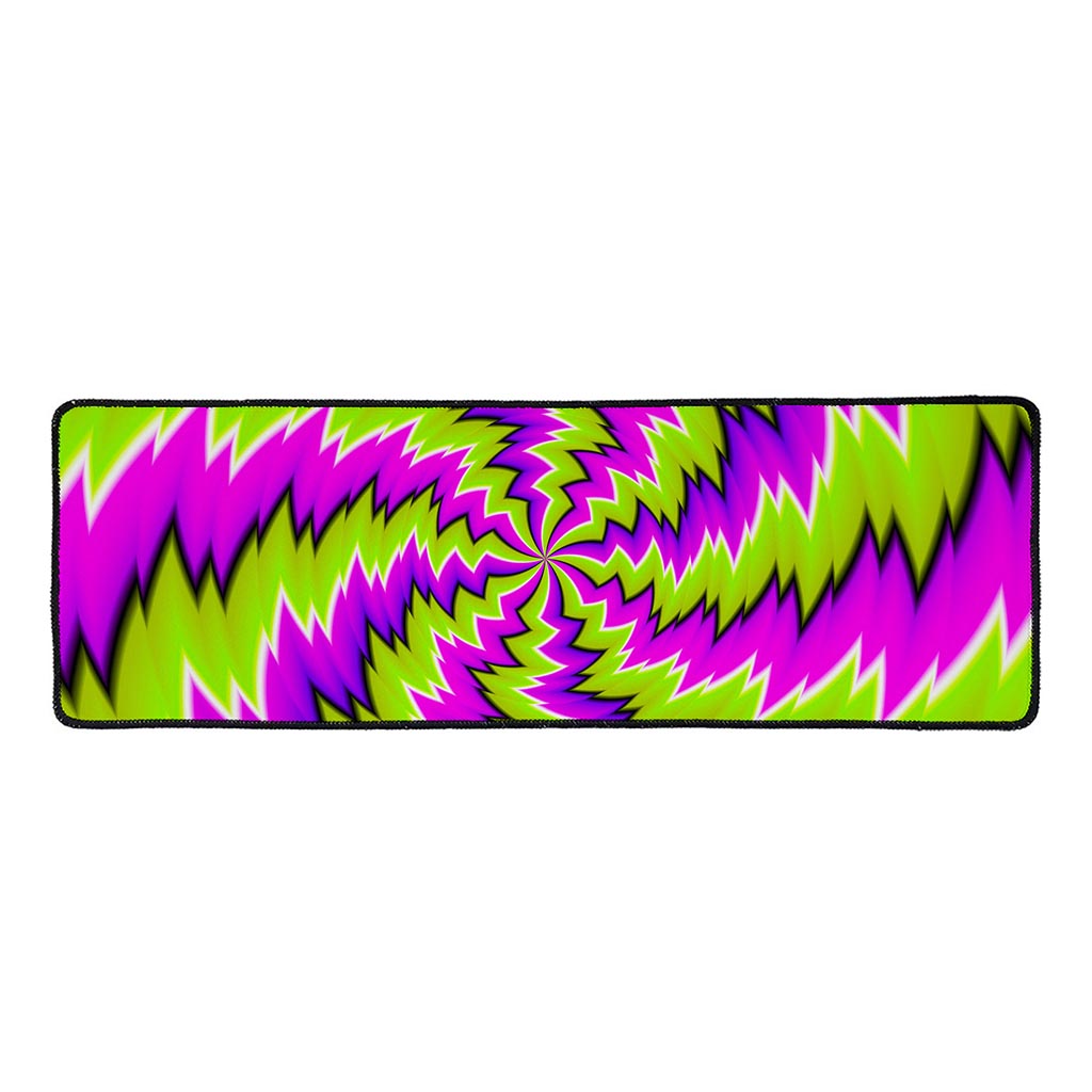 Green Vortex Moving Optical Illusion Long Kitchen Mat