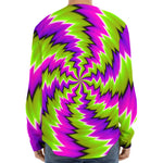 Green Vortex Moving Optical Illusion Long Sleeve Baseball Jersey