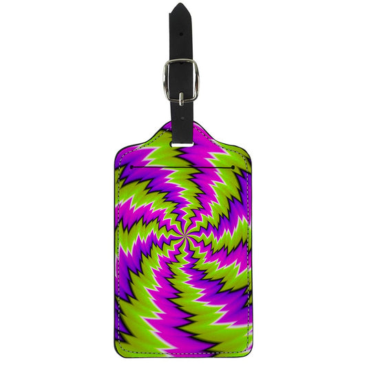 Green Vortex Moving Optical Illusion Luggage Tag