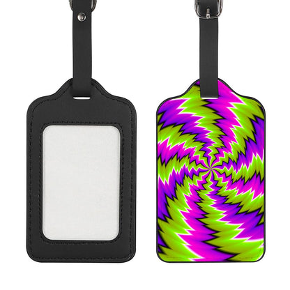 Green Vortex Moving Optical Illusion Luggage Tag