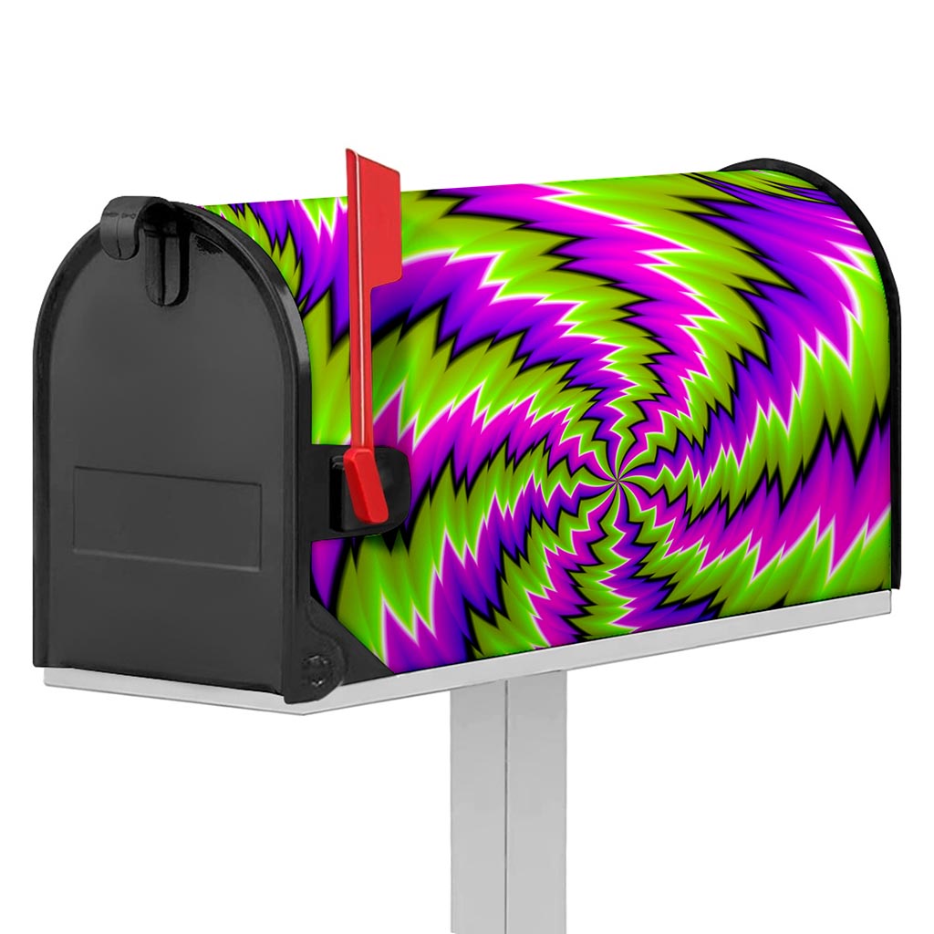 Green Vortex Moving Optical Illusion Mailbox Cover
