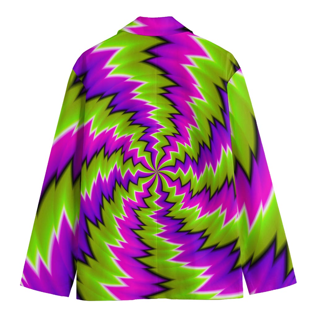 Green Vortex Moving Optical Illusion Men's Blazer