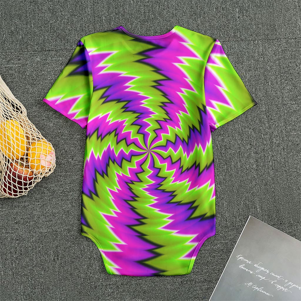 Green Vortex Moving Optical Illusion Men's Bodysuit