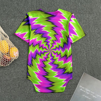 Green Vortex Moving Optical Illusion Men's Bodysuit