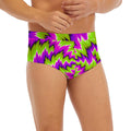 Green Vortex Moving Optical Illusion Men's Briefs