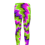Green Vortex Moving Optical Illusion Men's leggings