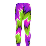 Green Vortex Moving Optical Illusion Men's leggings