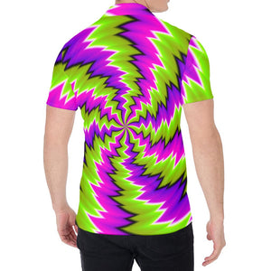 Green Vortex Moving Optical Illusion Men's Shirt