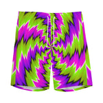 Green Vortex Moving Optical Illusion Men's Sports Shorts
