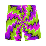 Green Vortex Moving Optical Illusion Men's Sports Shorts