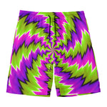 Green Vortex Moving Optical Illusion Men's Swim Trunks