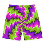 Green Vortex Moving Optical Illusion Men's Swim Trunks