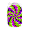 Green Vortex Moving Optical Illusion Mesh Laundry Hamper