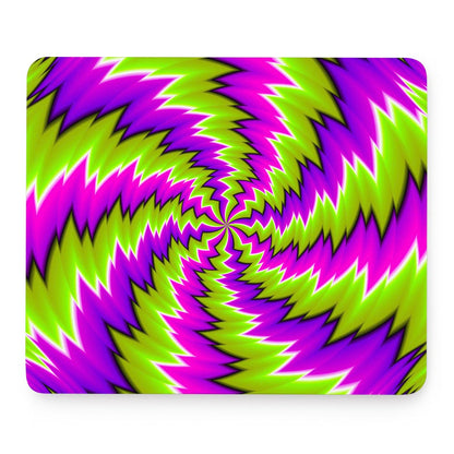 Green Vortex Moving Optical Illusion Mouse Pad