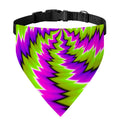 Green Vortex Moving Optical Illusion Over The Collar Dog Bandana