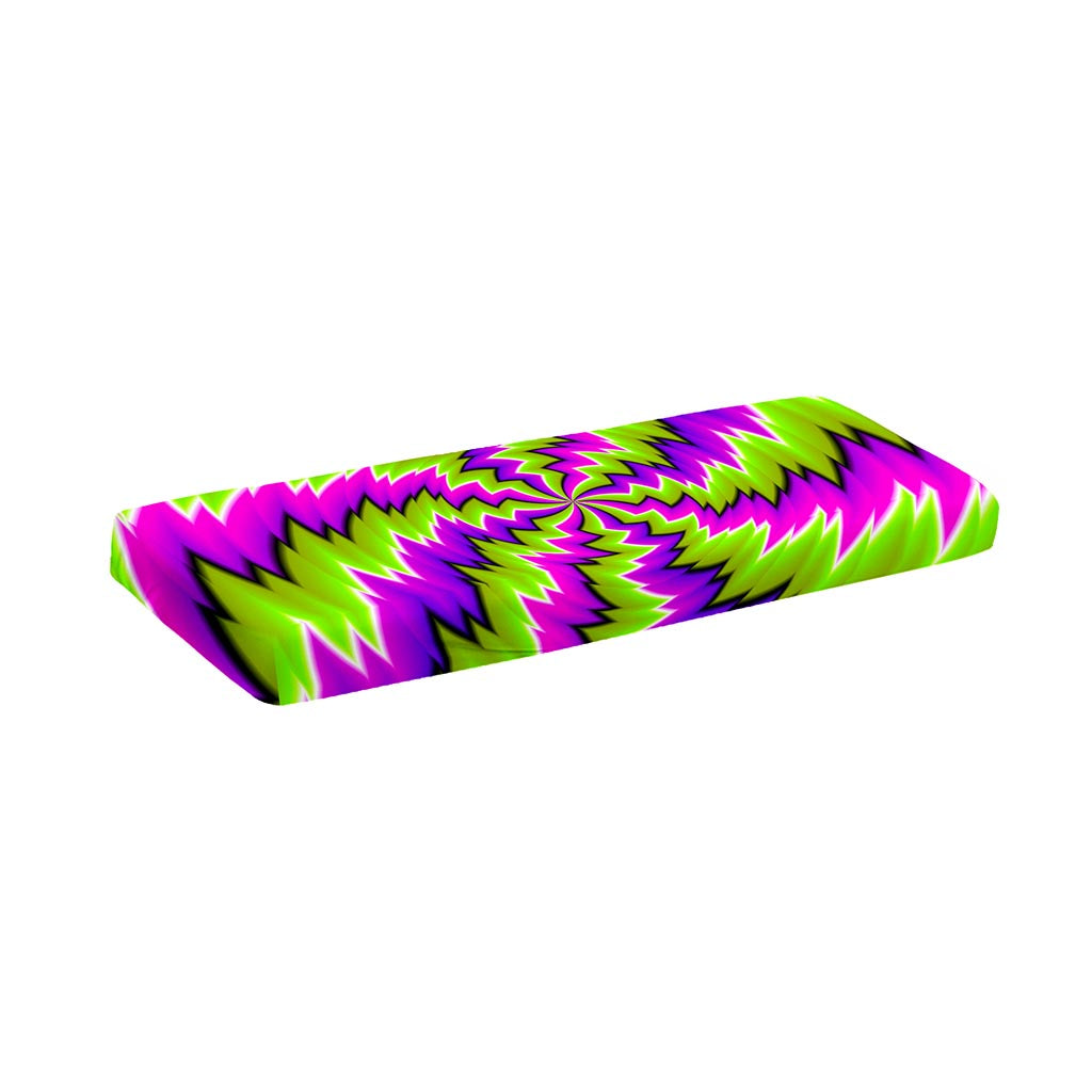 Green Vortex Moving Optical Illusion Piano Keyboard Cover