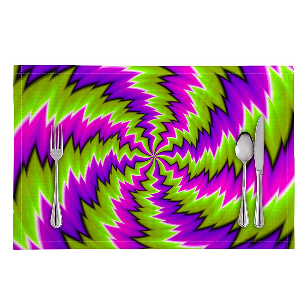 Green Vortex Moving Optical Illusion Placemat