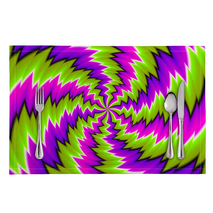 Green Vortex Moving Optical Illusion Placemat