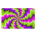Green Vortex Moving Optical Illusion Polyester Doormat