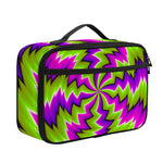 Green Vortex Moving Optical Illusion Portable Lunch Bag
