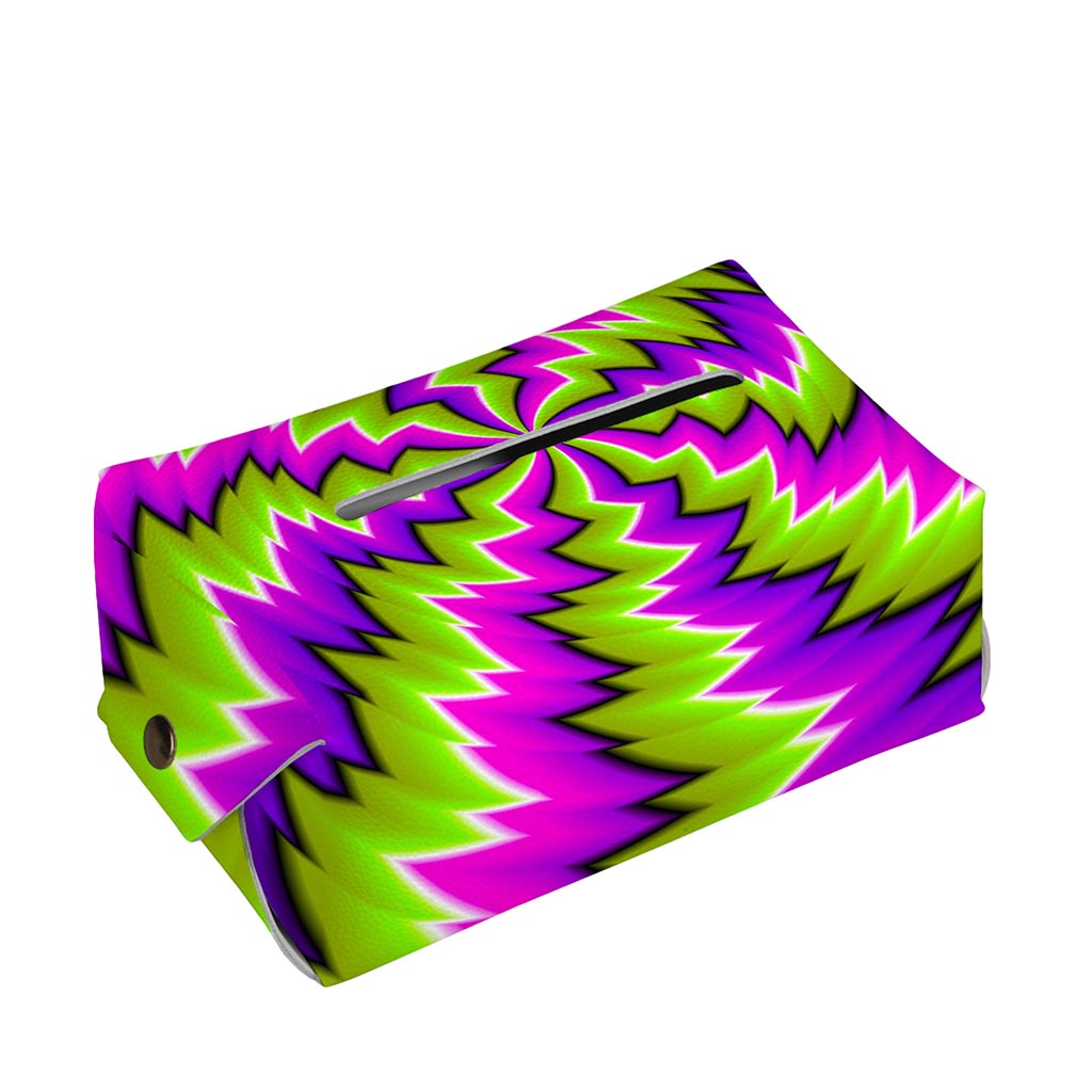 Green Vortex Moving Optical Illusion Rectangle Tissue Box Cover