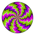 Green Vortex Moving Optical Illusion Round Floor Mat
