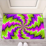 Green Vortex Moving Optical Illusion Rubber Doormat