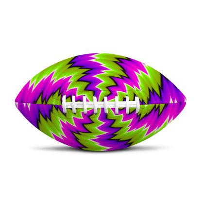 Green Vortex Moving Optical Illusion Rugby Ball