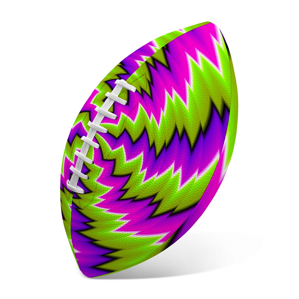 Green Vortex Moving Optical Illusion Rugby Ball