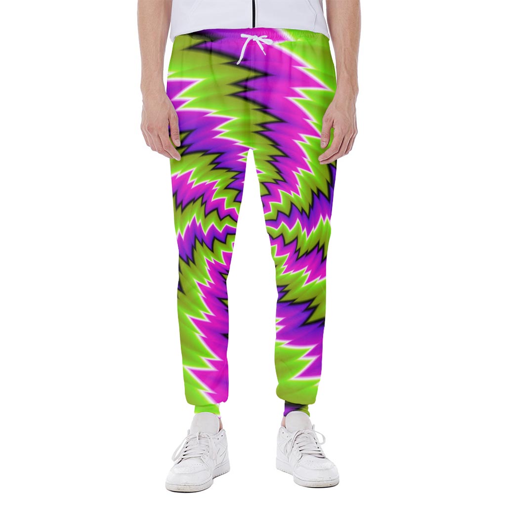 Green Vortex Moving Optical Illusion Scuba Joggers