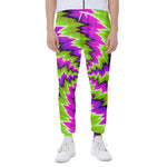 Green Vortex Moving Optical Illusion Scuba Joggers