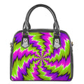 Green Vortex Moving Optical Illusion Shoulder Handbag