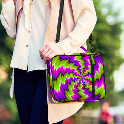 Green Vortex Moving Optical Illusion Shoulder Strap Bible Bag