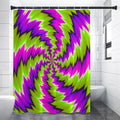 Green Vortex Moving Optical Illusion Shower Curtain