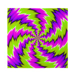 Green Vortex Moving Optical Illusion Silk Bandana