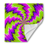 Green Vortex Moving Optical Illusion Silk Bandana