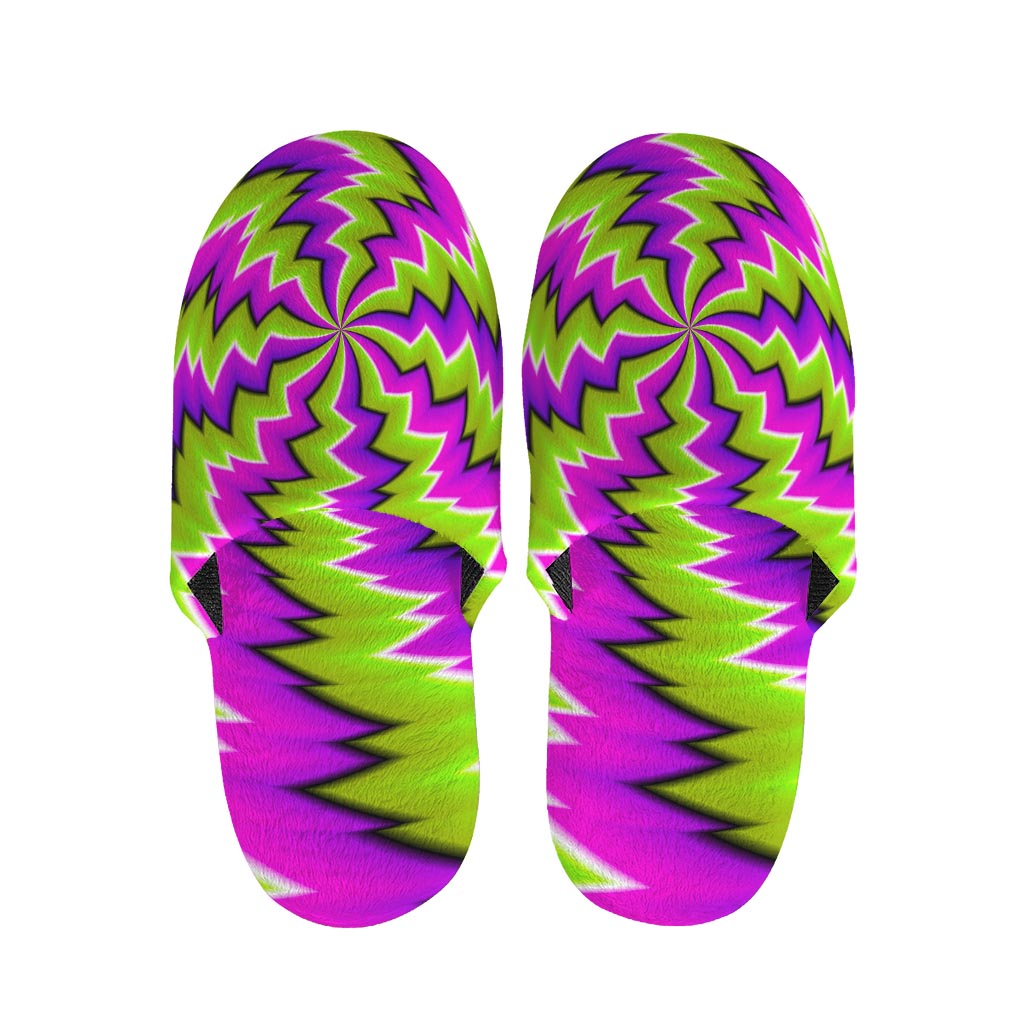Green Vortex Moving Optical Illusion Slippers