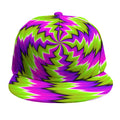 Green Vortex Moving Optical Illusion Snapback Cap