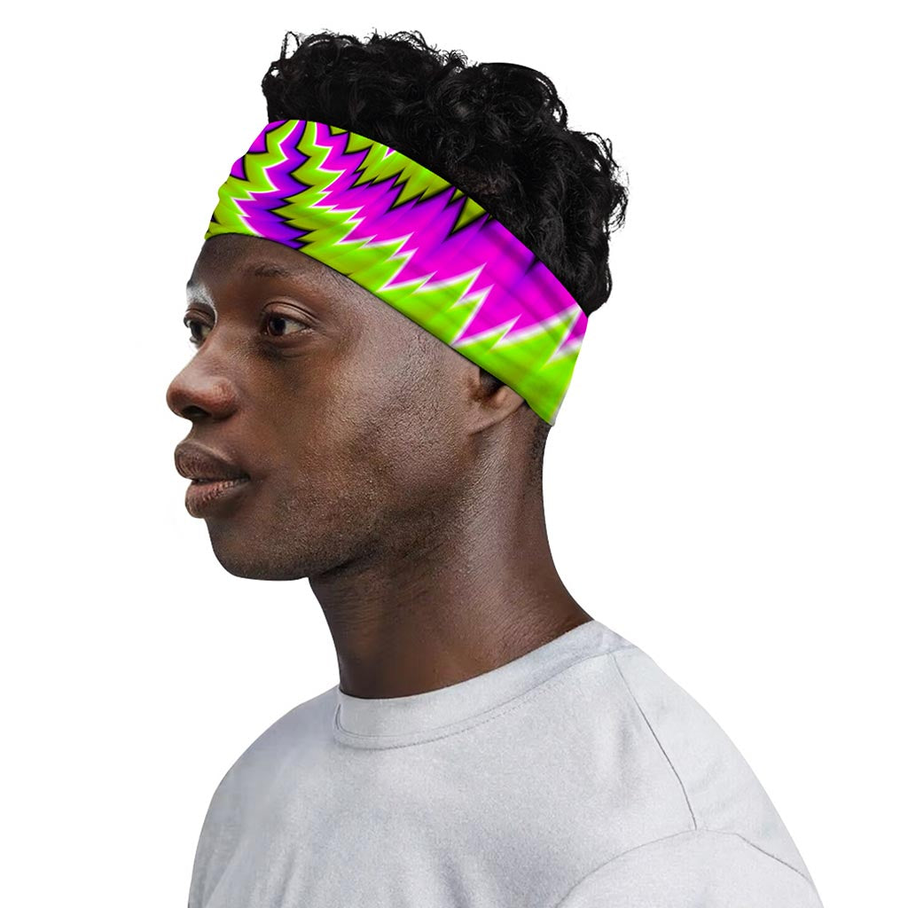 Green Vortex Moving Optical Illusion Sports Headband