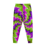 Green Vortex Moving Optical Illusion Sweatpants