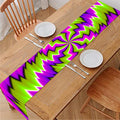 Green Vortex Moving Optical Illusion Table Runner
