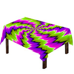 Green Vortex Moving Optical Illusion Tablecloth