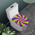 Green Vortex Moving Optical Illusion Toilet Lid Cover