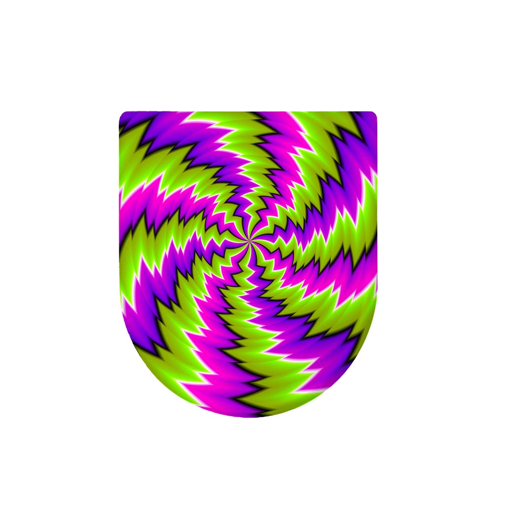 Green Vortex Moving Optical Illusion Toilet Lid Cover
