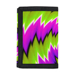 Green Vortex Moving Optical Illusion Trifold Wallet