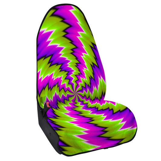 Green Vortex Moving Optical Illusion Waterproof Car Seat Cover