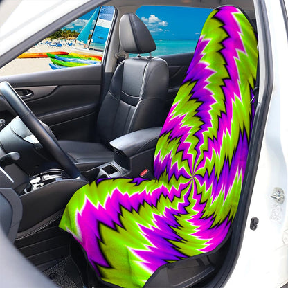 Green Vortex Moving Optical Illusion Waterproof Car Seat Cover