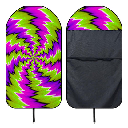 Green Vortex Moving Optical Illusion Waterproof Car Seat Cover